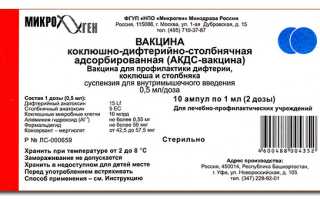Тетракок 05 для профилактики коклюша, столбняка, дифтерии и полиомиелита
